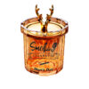 Premium Glass ashtray with lid modern design deer amber