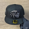 Black Mexico Aztec Skull Warriors Gray Bottom Aguila Side Patch New Era 59Fifty Fitted