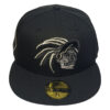 Black Mexico Aztec Skull Warriors Gray Bottom Aguila Side Patch New Era 59Fifty Fitted