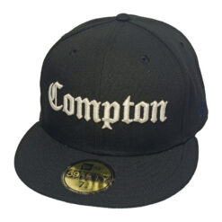 Compton New Era 59fifty Fitted Hat (Black GREEN Under Brim)