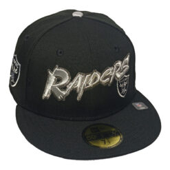 Las Vegas Raiders Pirate Patch New Era 59Fifty Fitted Hat (Black Gray Under Brim)