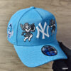 New Era New York Yankees World Series 1999 Cupid Sky Blue Edition 9Forty A Frame Snapback Hat