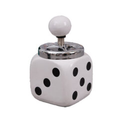 Premium Decor Ashtray Ceramic 3D Lucky Dice white