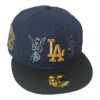หมวก New Era Project X Collection Los Angeles Dodgers 40th Anniversary Metalic Gold Angel Ocean Blue Two Tone Editon 59Fifty Fitted Hat Size 75/8,73/4 - Image 4