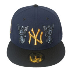 New Era Project X Collection Metalic Gold Angel Ocean Blue Two Tone Editon 59Fifty Fitted Hat