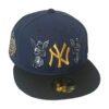 New Era Project X Collection Metalic Gold Angel Ocean Blue Two Tone Editon 59Fifty Fitted Hat