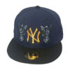 New Era Project X Collection Metalic Gold Angel Ocean Blue Two Tone Editon 59Fifty Fitted Hat