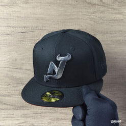 หมวก New Era New Jersey Devils 2003 Stanley Cup Black On Black Scarlet Red Visor Editon 59Fifty Fitted Hat