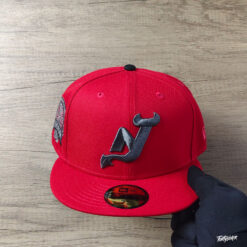หมวก New Era New Jersey Devils 2003 Stanley Cup Scarlet Red On Black Editon 59Fifty Fitted Hat