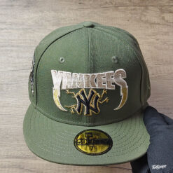 New York Yankees Metallica Supercharged 25th Anniversary Olive Green Logo 59Fifty Fitted Hats