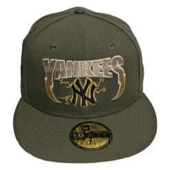 New Era 59Fifty New York Yankees New Era New York Yankees Metallica Supercharged 25th Anniversary Subway Series Olive Green Edition