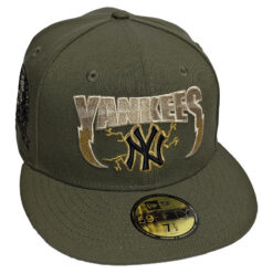 New Era 59Fifty New York Yankees New Era New York Yankees Metallica Supercharged 25th Anniversary Subway Series Olive Green Edition