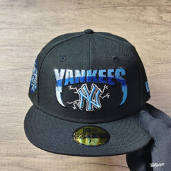 New York Yankees Metallica Black Sky Blue Fitted Hats 59Fifty Fitted Hat